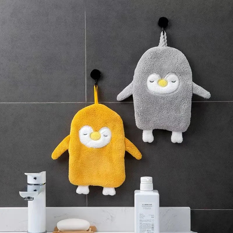 VeloraPenguin – Plush Animal Hand Towel for Cozy Daily Use
