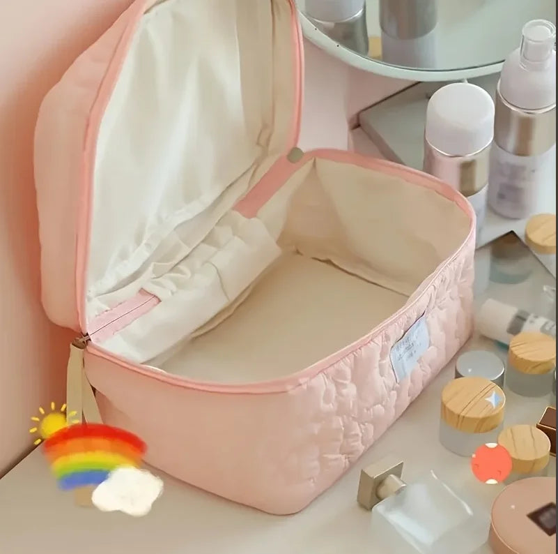 LumaNow Makeup Bag Portable Large Capacity Beauty and Skincare Storage Bag High Appearance Level Waterproof Clutch Bag