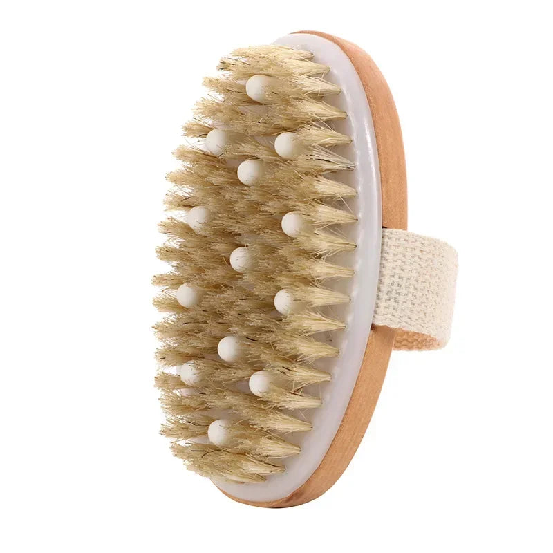 LumaBrush – Wooden Long Handle Body Brush for Gentle Exfoliation