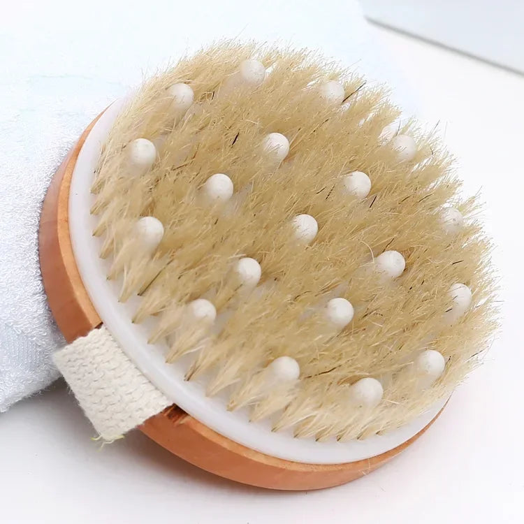 LumaBrush – Wooden Long Handle Body Brush for Gentle Exfoliation